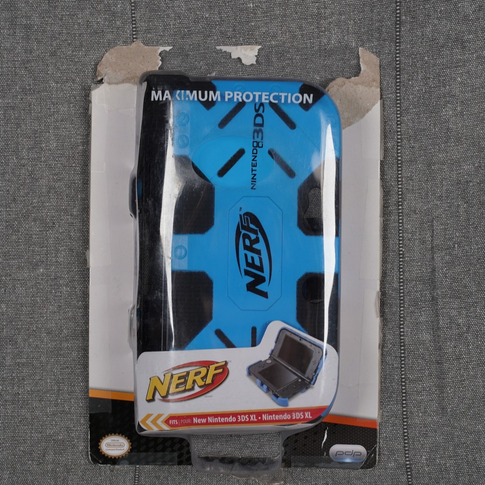 PDP Nerf Armor Case for New Nintendo 3DS XL Blue Black Protective Shell Cover